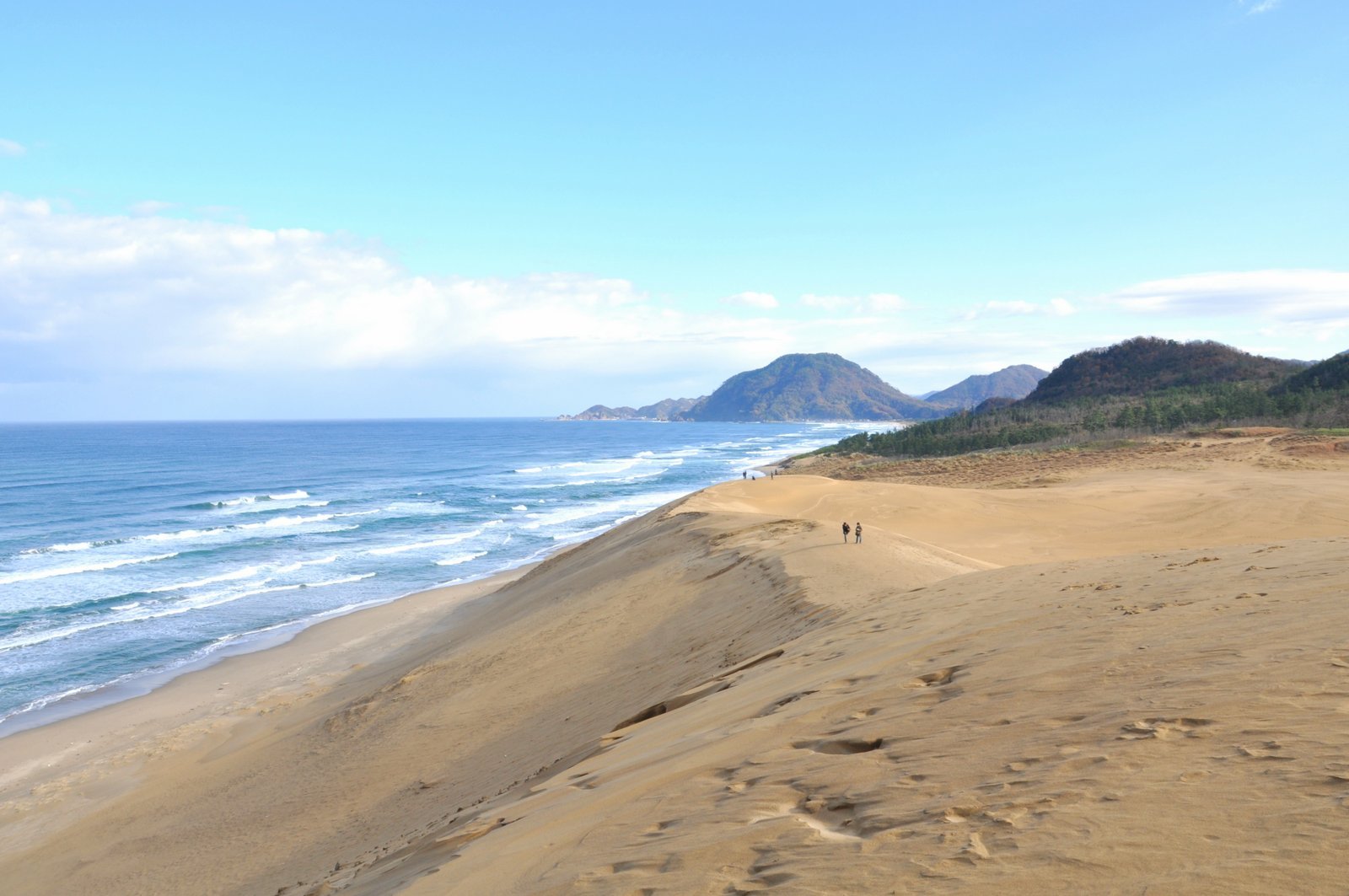Dunas de arena Tottori a orillas del mar de Japón