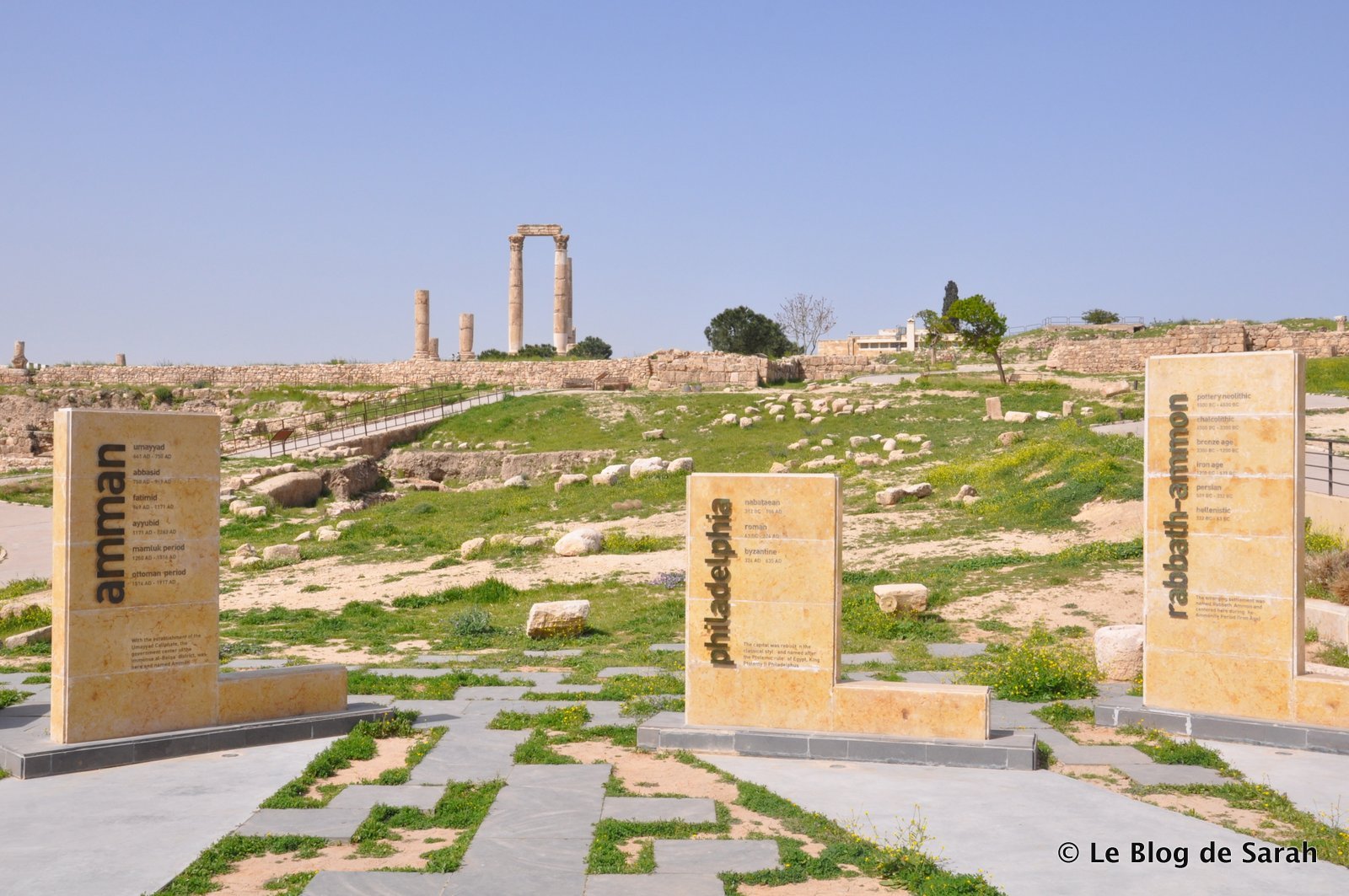 La ciudadela de Amman, con los tres nombres que la ciudad ha llevado, Rhabbat Ammon y Philadelphia