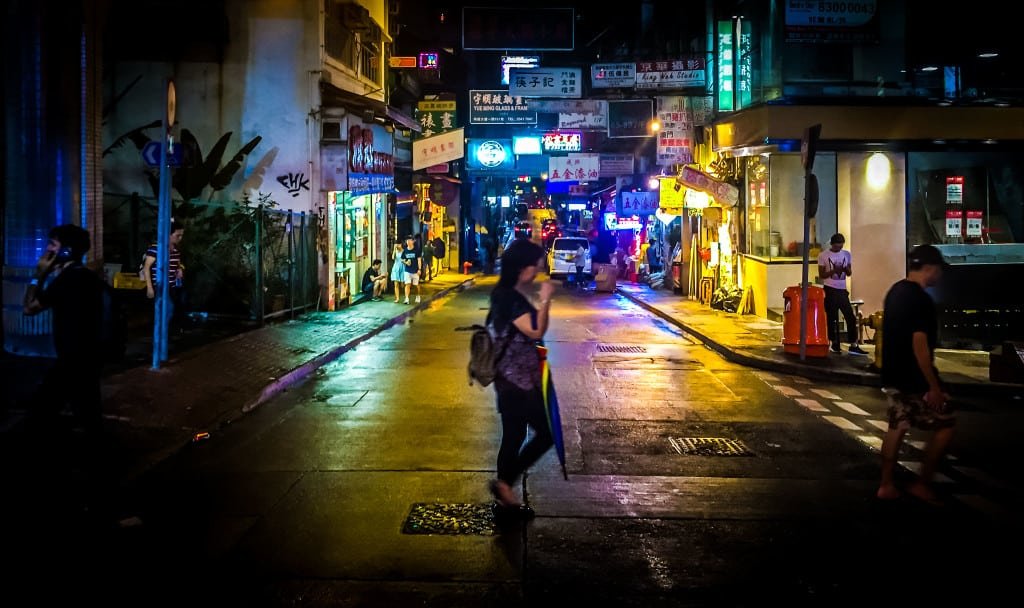 Fotografía de la Calle de Hong Kong