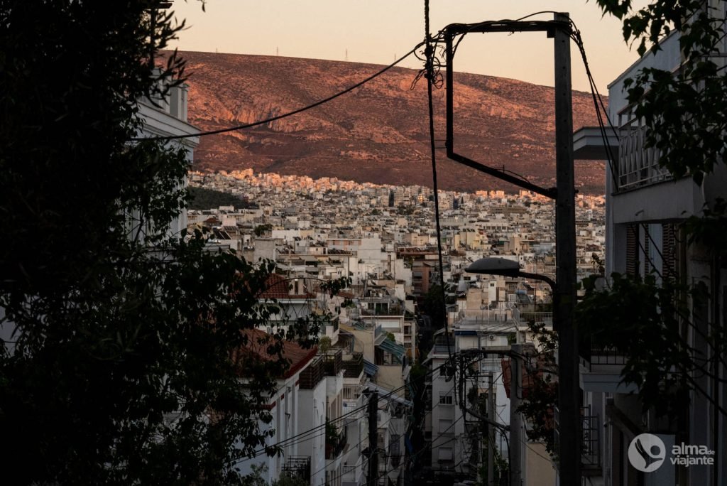 Malla urbana de Atenas vista desde Koukaki