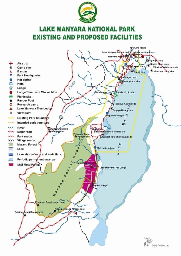 Mapa en Manyara