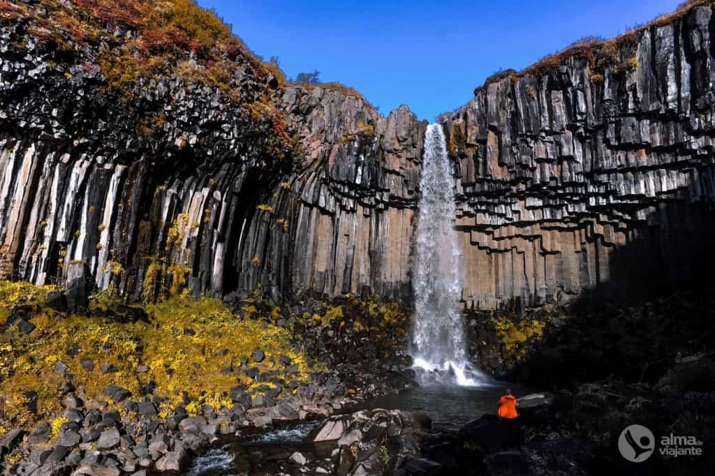 Castaca Svartifoss, Islandia