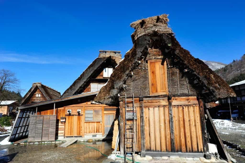 Casas tradicionales en Shirakawa-go, Japón