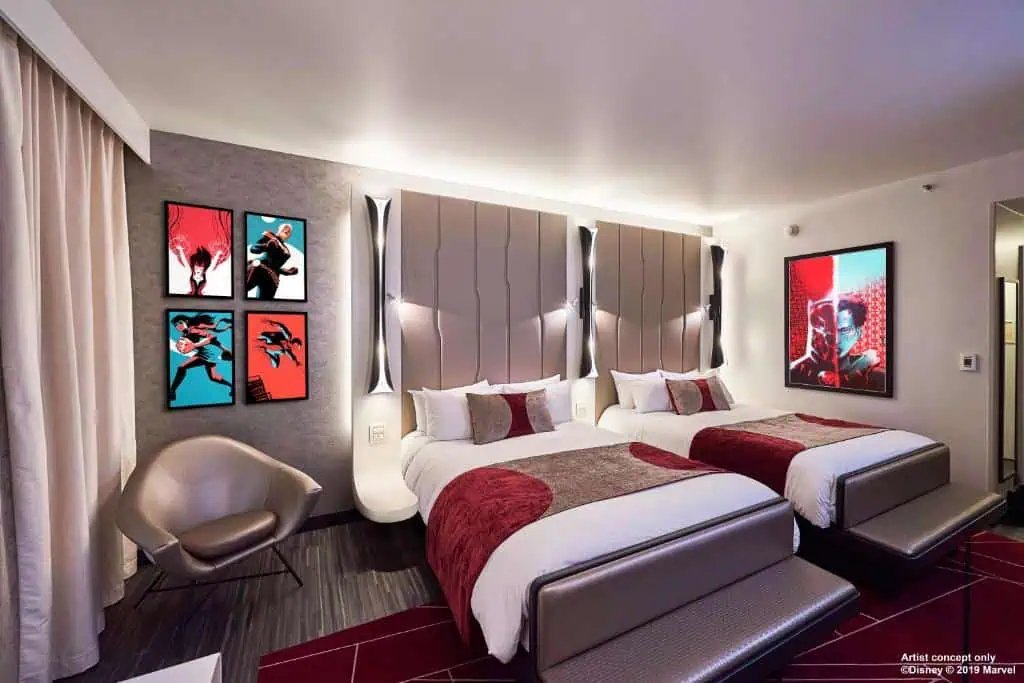 Habitación Hotel Disney Nueva York - El Arte de Marvel