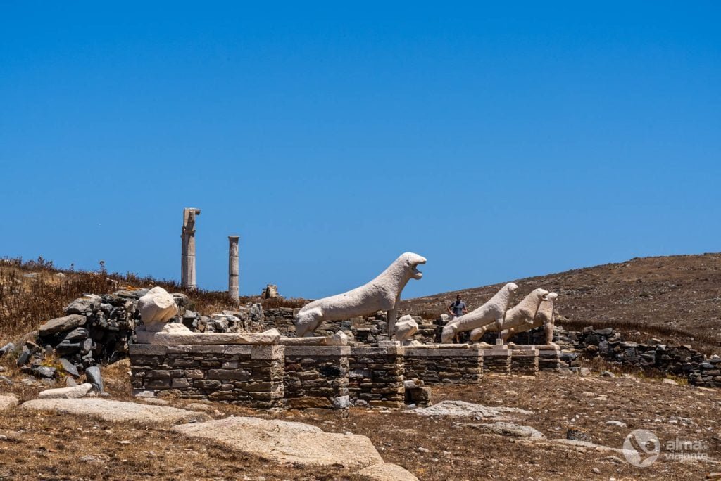 Terraza de los Leones, en Delos