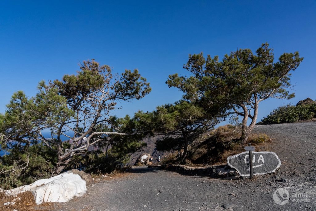 Marcas de ruta Fira - Oia, Santorini