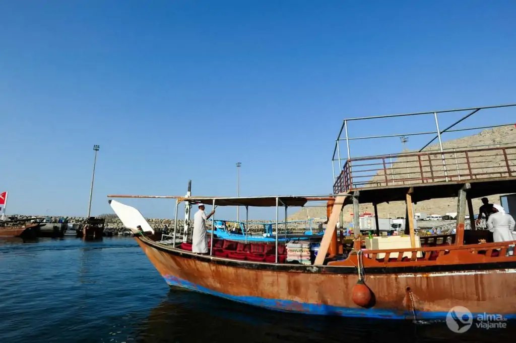 Barco dhow en Khasab, Musandam
