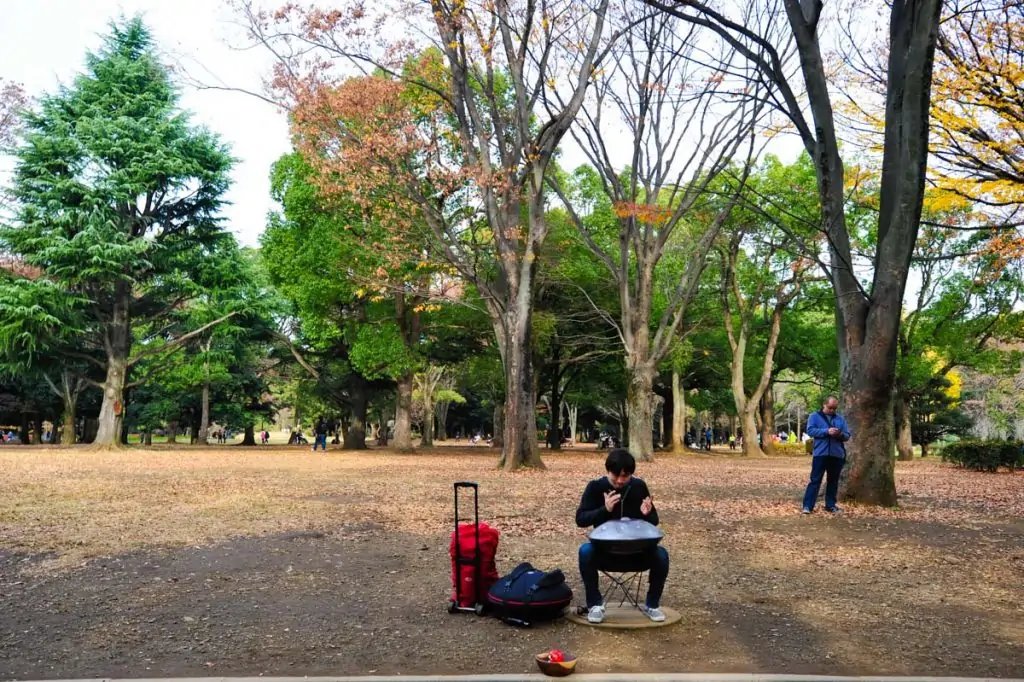 Músico en el Parque Yoyogi, Tokio
