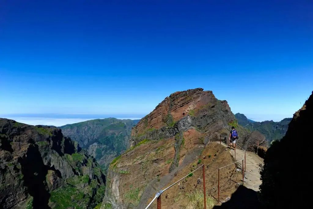 Trekking después del mirador Ninho da Manta