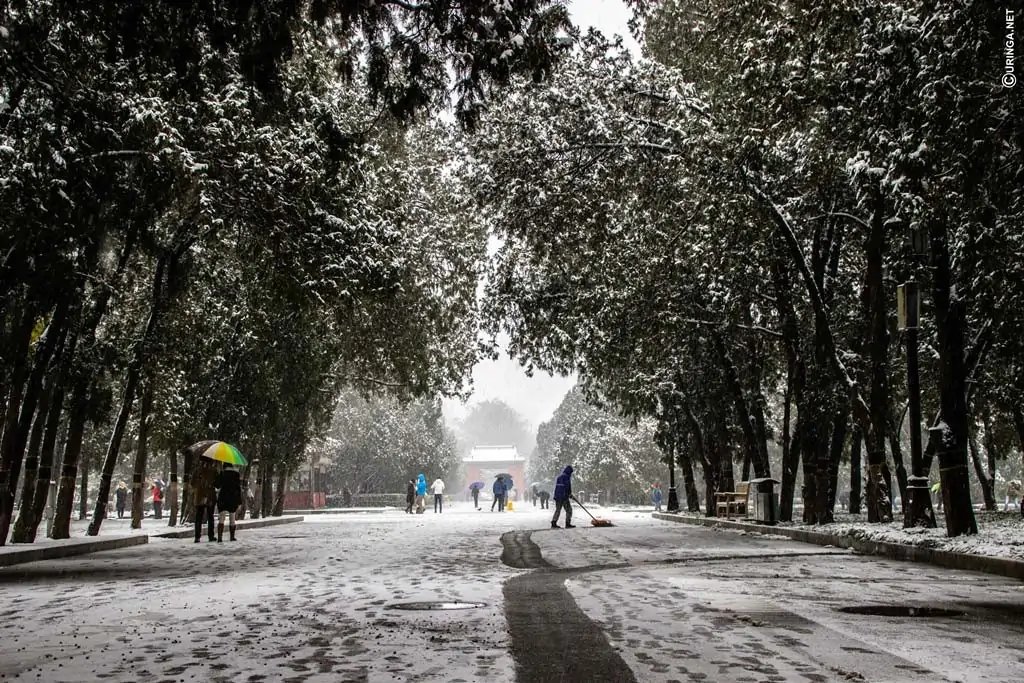Templo de la Tierra en invierno
