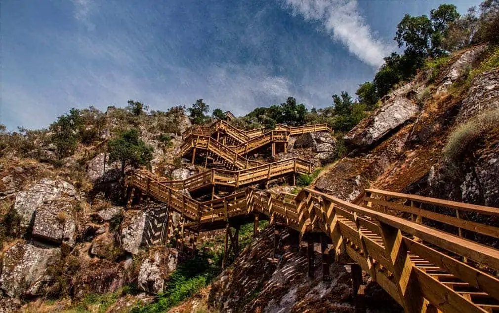 Passadiços do Paiva: Escalera cerca de Areinho