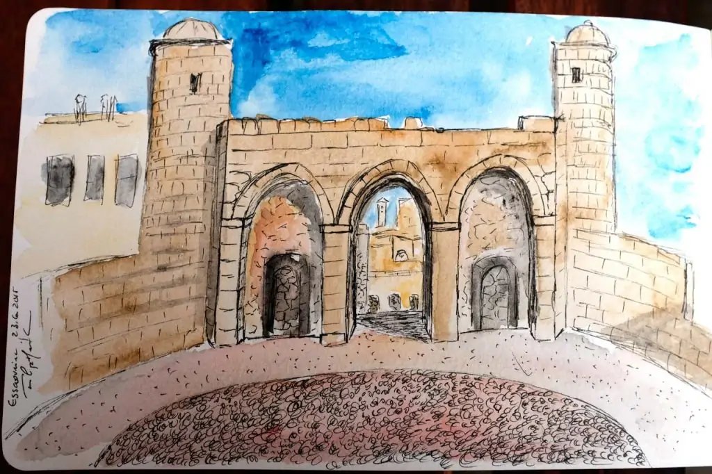 Dibujo del fuerte portugués, Essaouira
