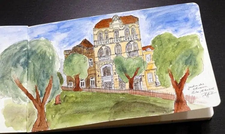 Boceto del Jardim das Oliveiras, Oporto