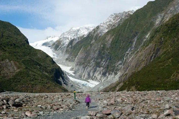 Viajes familiares - Glaciar Foz, Nueva Zelanda