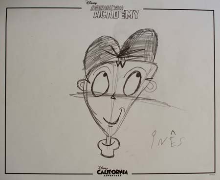 Boceto de Víctor, de la película Frankenweenie.