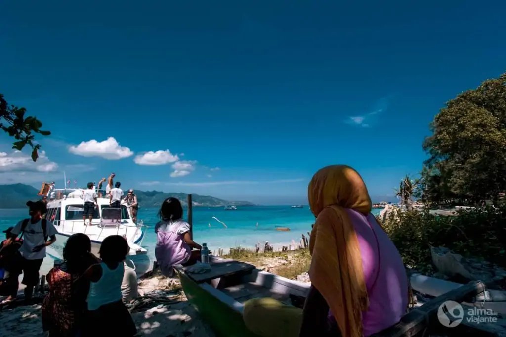 Barco en Gili Air