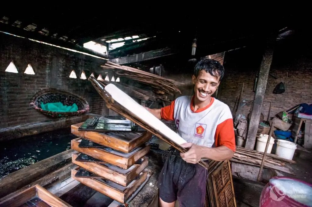 Producir tofu, Borobudur